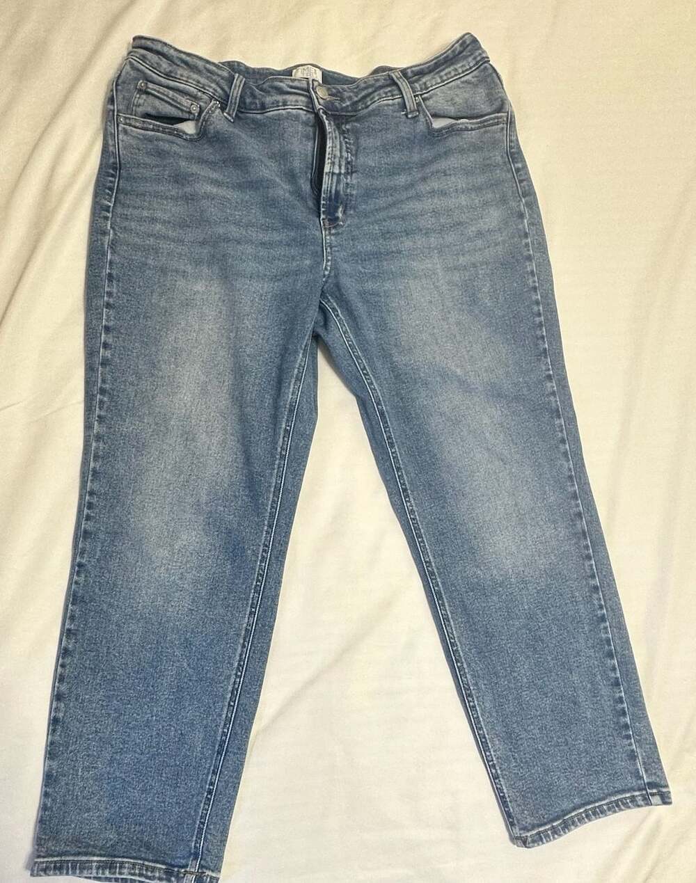 Time and Tru Blue Medium Wash Straight Leg Jeans